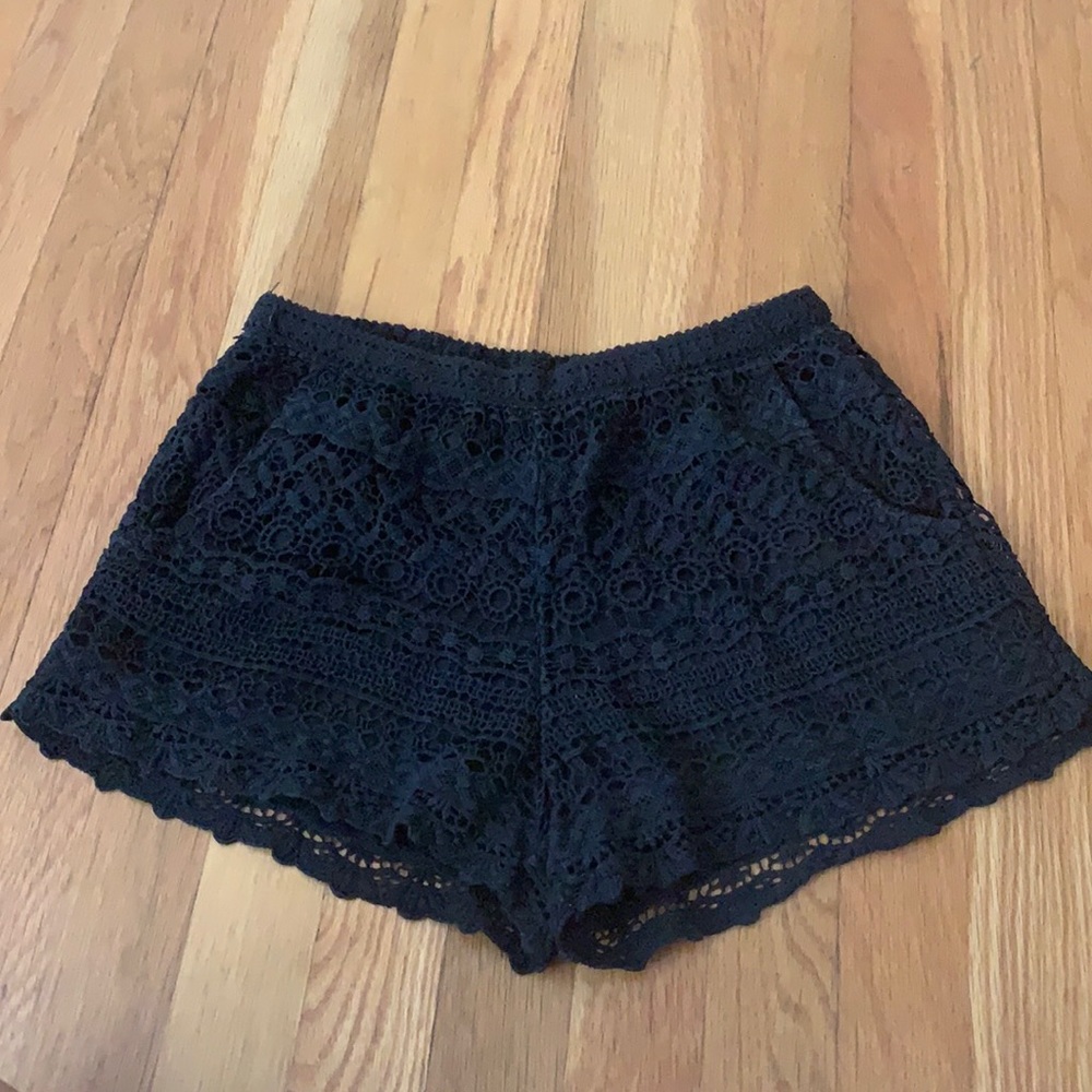 black shorts